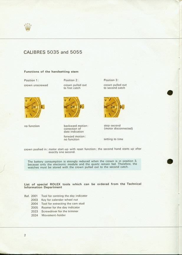 rolex oysterquartz service